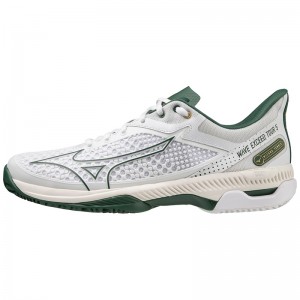 White Men's Mizuno Wave Exceed Tour 5 CC Tennis Shoes | SFL529740