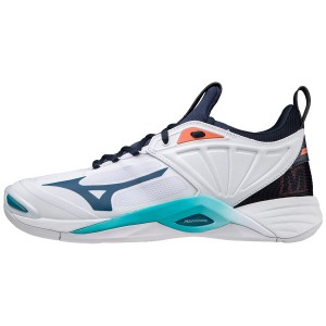 White Men's Mizuno Wave Momentum 2 Volleyball Shoes | BDW624087