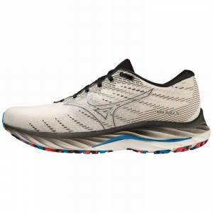 White Men's Mizuno Wave Rider 26 Running Shoes | CLW720965