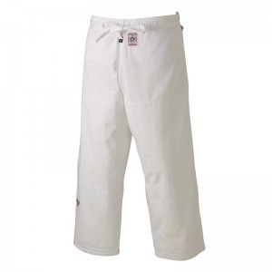 White Men's Mizuno Yusho Best IJF Pants Ju-jitsu Gis | VIK842053