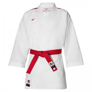 White Red Men's Mizuno Toshi Embroidery Karategis | ONI758916