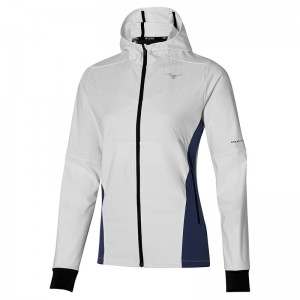 White Women's Mizuno Breath Thermo Jackets | CWR074296