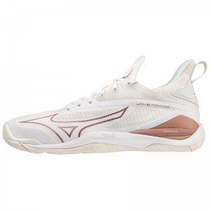 White Women's Mizuno Wave Mirage 4 Handball Shoes | LRG857310