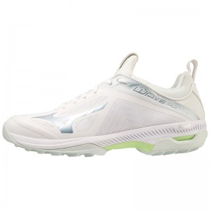 White / Green Men's Mizuno Wave Panthera Hockey Shoes | VXB734586