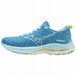 White / Green Women's Mizuno Wave Rider 26 Roxy Running Shoes | OGF619024