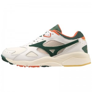 White / Green / Orange Men's Mizuno Sky Medal Sneakers | DAB209516