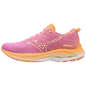 White / Orange Women's Mizuno Wave Rider 26 Roxy Running Shoes | XRN732065