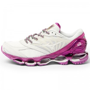 White / Pink Women's Mizuno Wave Prophecy LS Gcds Sneakers | AMO539182