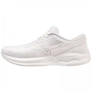 White / Silver / White Men's Mizuno Wave Revolt 3 Running Shoes | AXS853792