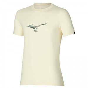 Yellow Men's Mizuno Athletics RB Tee T Shirts | WSY135760