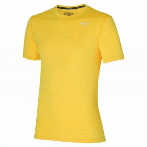 Yellow Men's Mizuno Impulse Core Tee T Shirts | ZQX260735