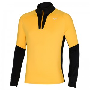 Yellow Men's Mizuno Warmalite HZ Tops | BXJ452701