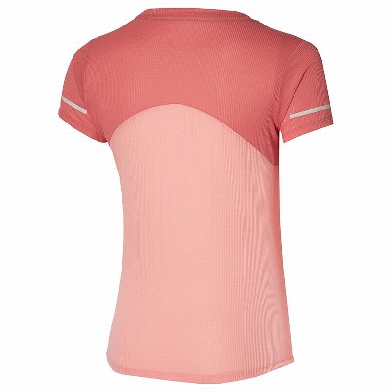 Apricot Pink Women's Mizuno Dryaeroflow Tee T Shirts | EVX152836