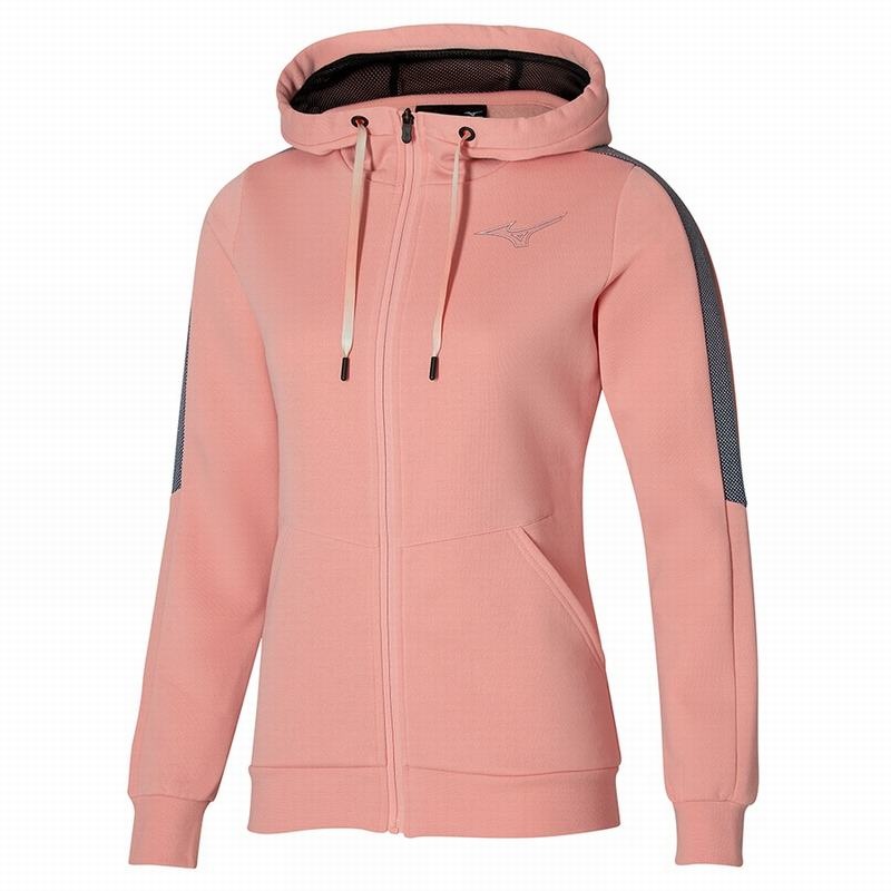 Apricot Pink Women\'s Mizuno Release Sweat Jackets | JWG982034