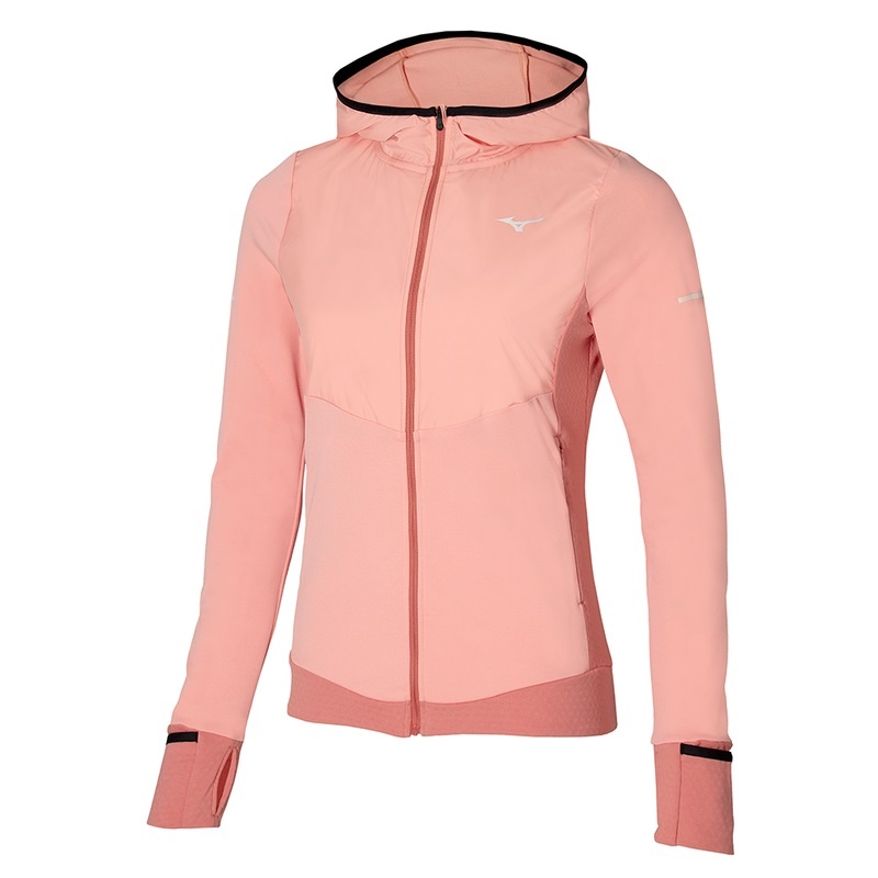 Apricot Pink Women\'s Mizuno Warmalite Hybrid FZ Tops | YNV942706