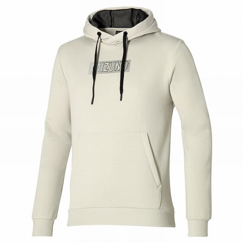 Beige Men\'s Mizuno Release Hoodie | JVE235910