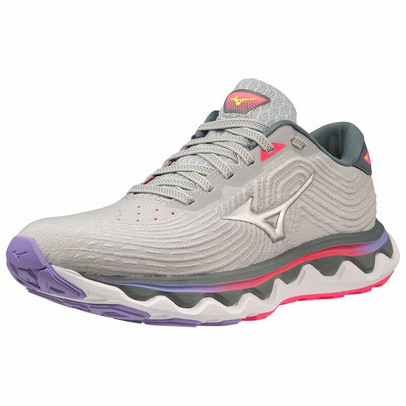 Beige Pink Women\'s Mizuno Wave Horizon 6 Running Shoes | LTQ197432