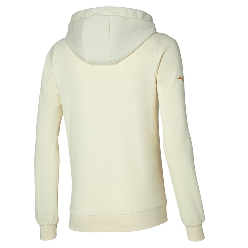 Beige Women's Mizuno Athletics Graphic Hoody Tops | UYI148726