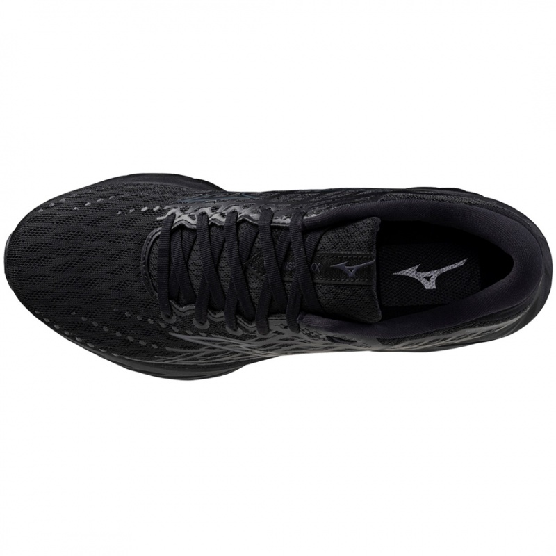 Black Grey Men's Mizuno Wave Inspire 20 Running Shoes | QVF139205