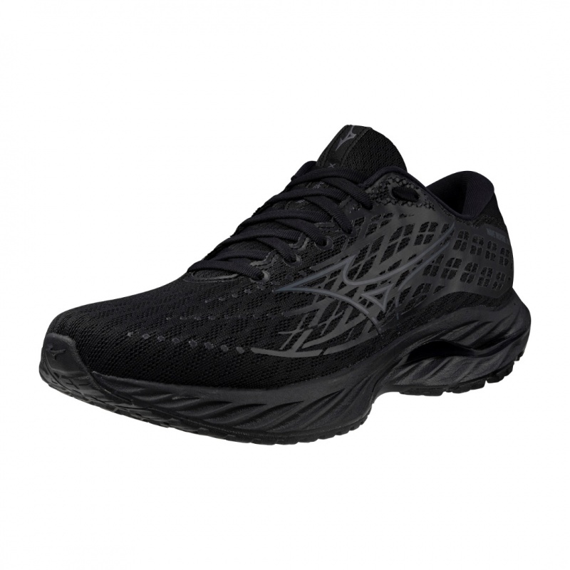 Black Grey Men's Mizuno Wave Inspire 20 Running Shoes | QVF139205