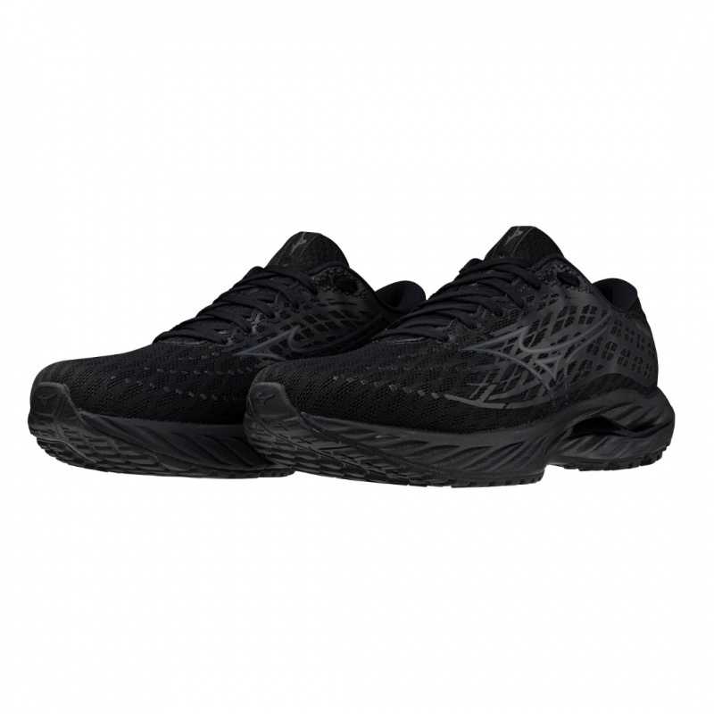 Black Grey Men's Mizuno Wave Inspire 20 Running Shoes | QVF139205