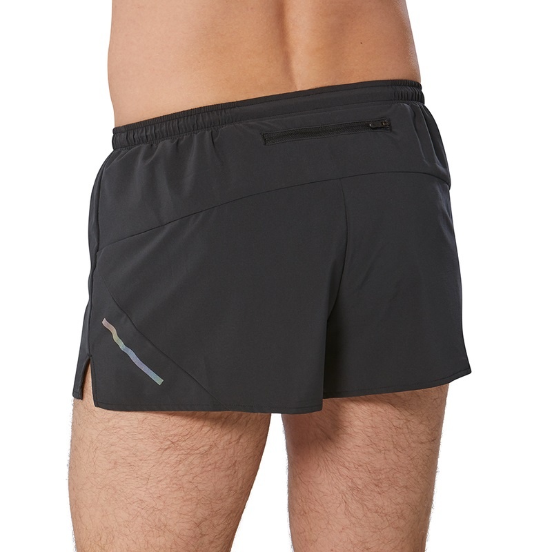 Black Men's Mizuno Aero Split 1.5 Shorts | BDO847235