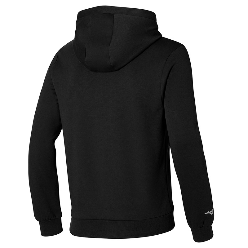 Black Men's Mizuno Athletics Graphic Hoody Tops | IKB905762