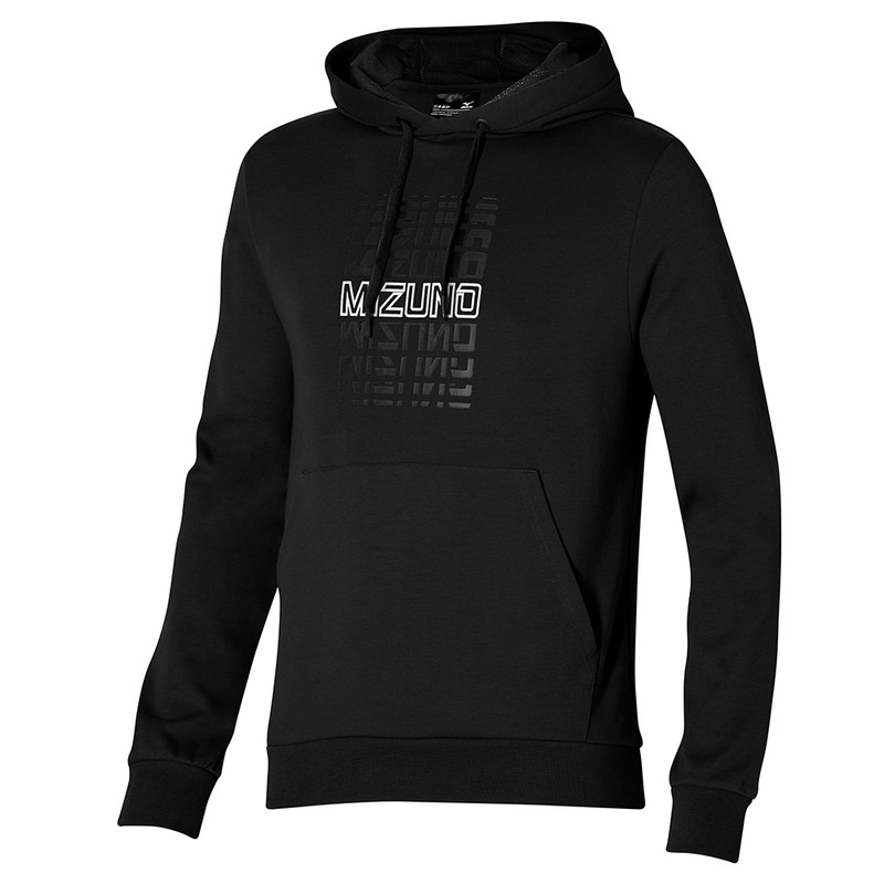 Black Men\'s Mizuno Athletics Graphic Hoody Tops | IKB905762