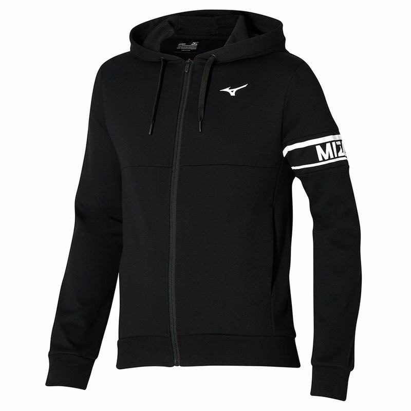 Black Men\'s Mizuno Athletics Sweat Jackets | ERZ420861