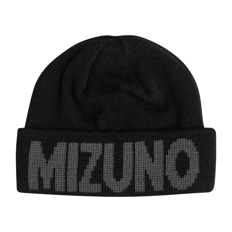 Black Men\'s Mizuno BT Mizuno Beanie | SHV784539