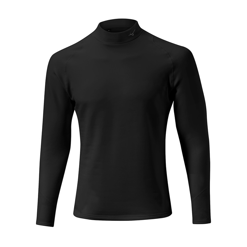 Black Men\'s Mizuno Breath Thermo Biogear Base Layer Tops | DMZ692301