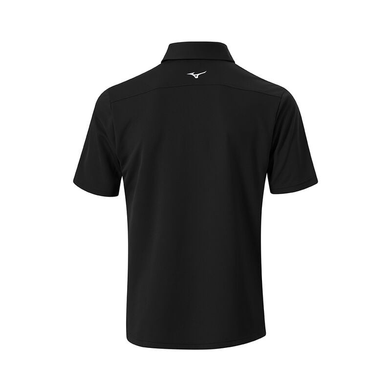 Black Men's Mizuno Breath Thermo Graphic Polo | XCP253917