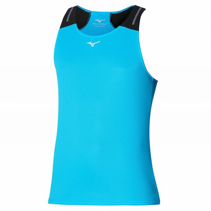 Black Men\'s Mizuno Dryaeroflow Tanks | HQE123490