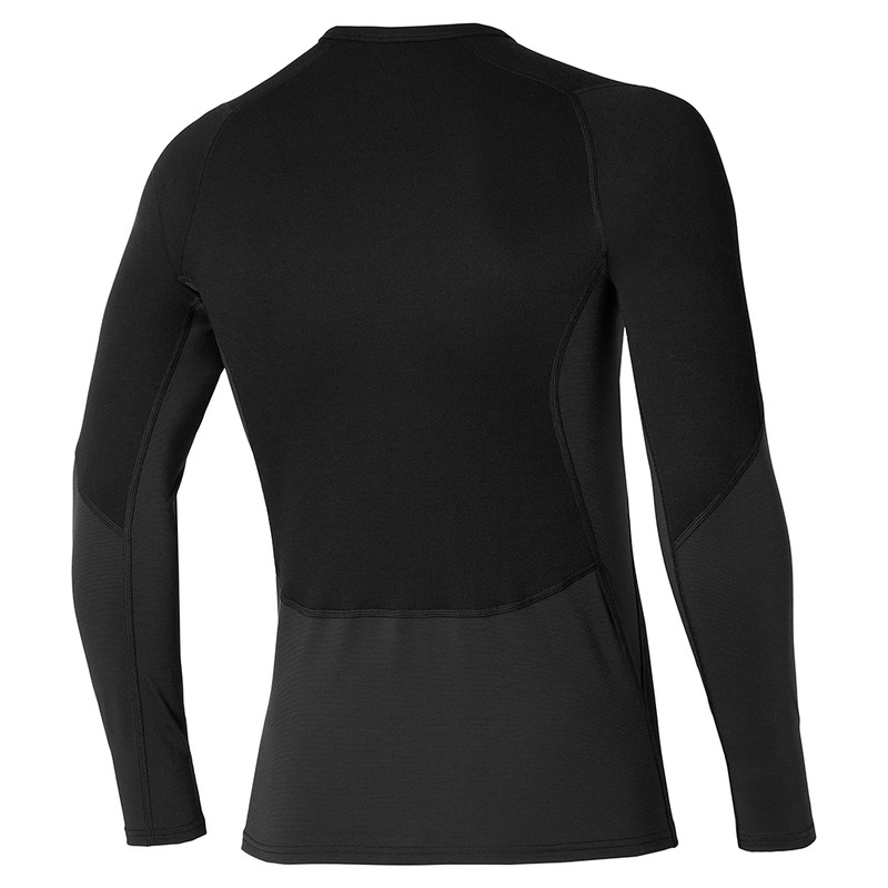 Black Men's Mizuno Merino Wool Crew Tops | RPL794816