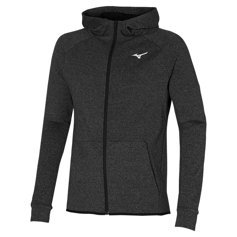 Black Men\'s Mizuno Rb Sweat Hoodie | KDJ562490