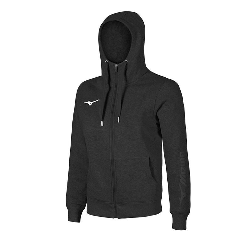 Black Men\'s Mizuno Sweat FZ Hoodie | HZL278695