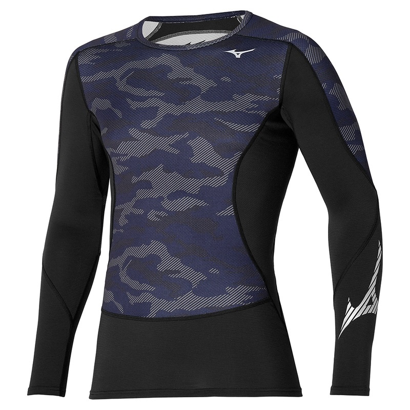 Black Men\'s Mizuno Virtual Body G3 Crew Tops | IXS921056