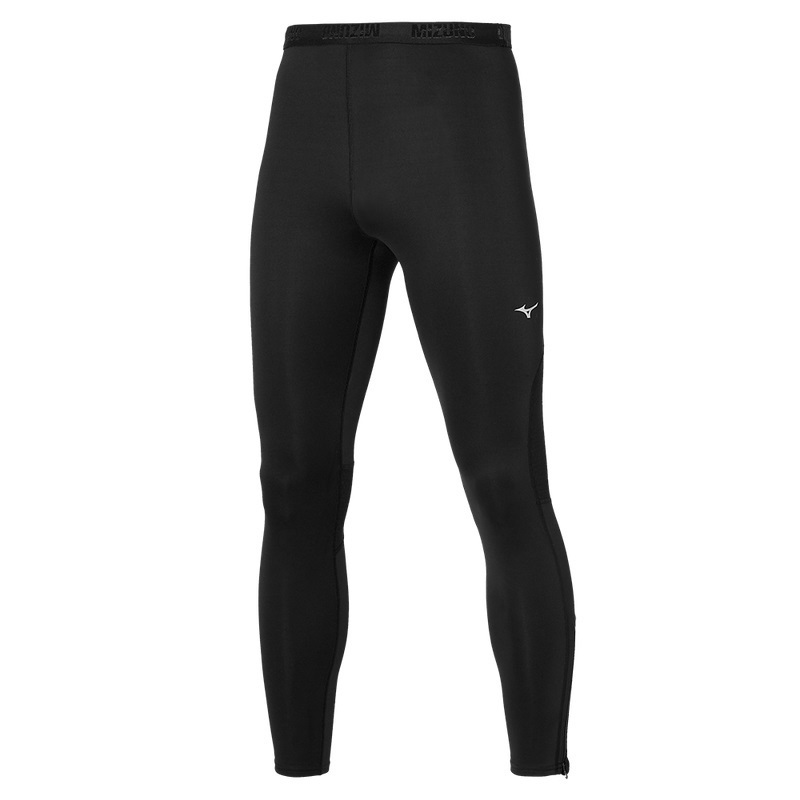 Black Men\'s Mizuno Warmalite Tight | QVB216897