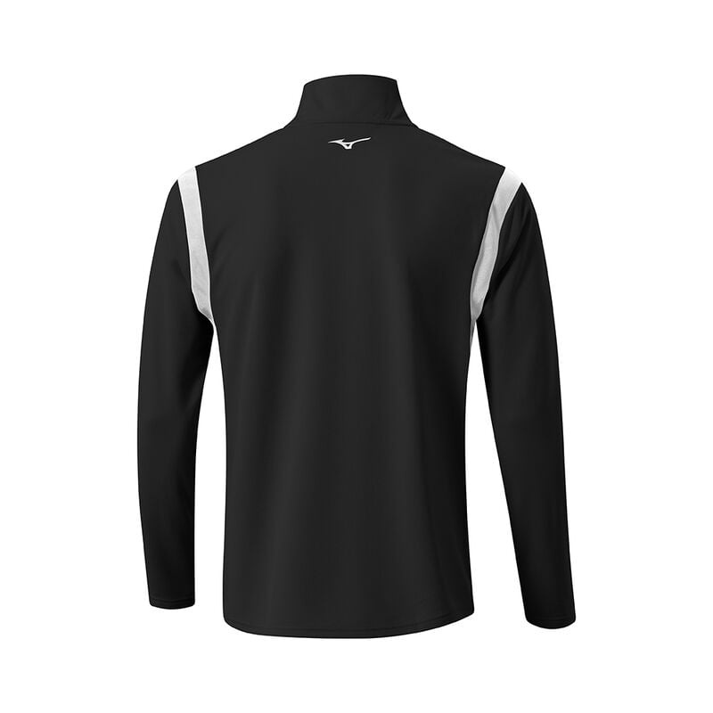 Black Men's Mizuno Winter Breeze Elite 1/4 Zip Tops | GRZ512734