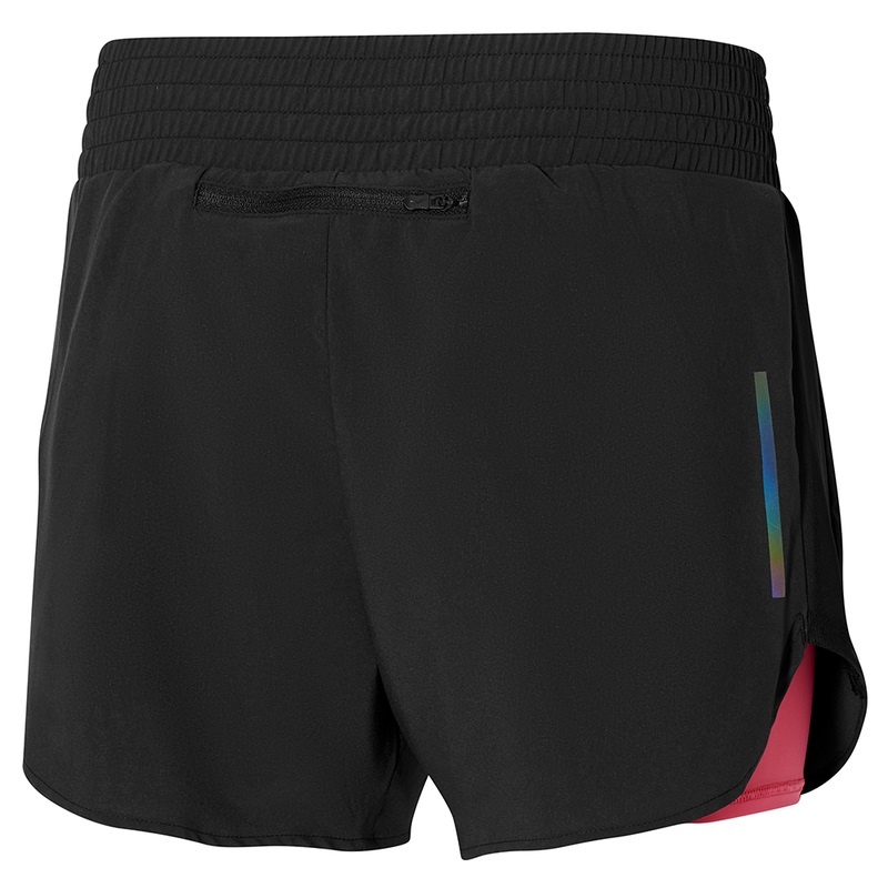 Black Women's Mizuno 2in1 4.5 Shorts | XHA831694