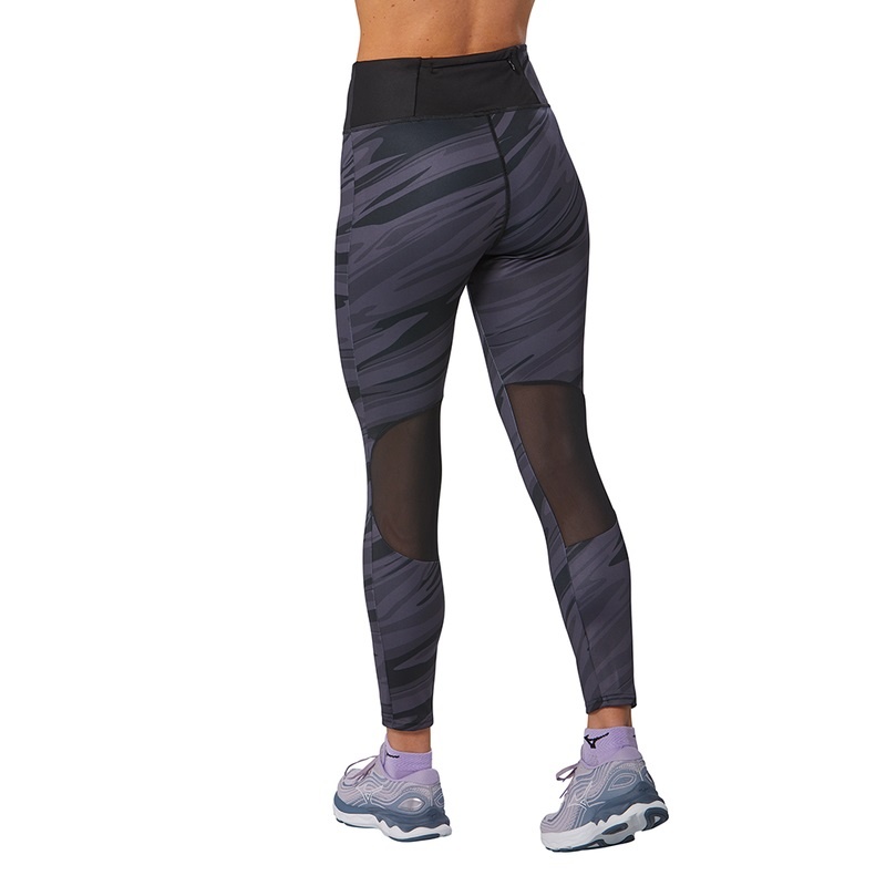 Black Women's Mizuno 7/8 Printed Tight | SRP823417