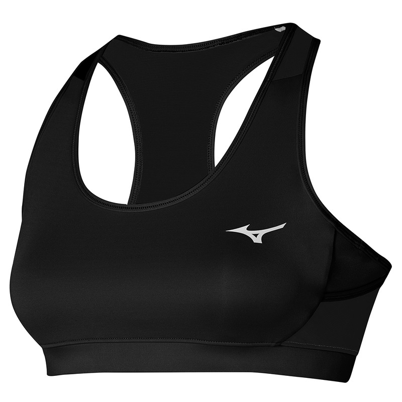 Black Women\'s Mizuno Alpha Sports Bra | DGQ580719