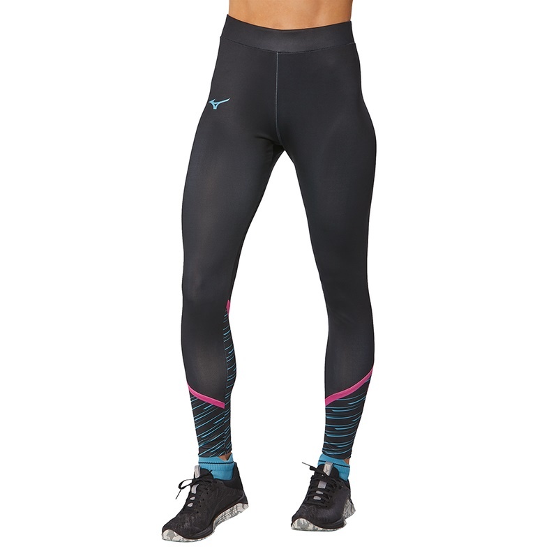 Black Women's Mizuno Athletics Graphic Leggings | FDI613290