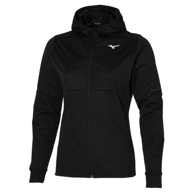 Black Women\'s Mizuno Breath Thermo Jackets | LNX089741