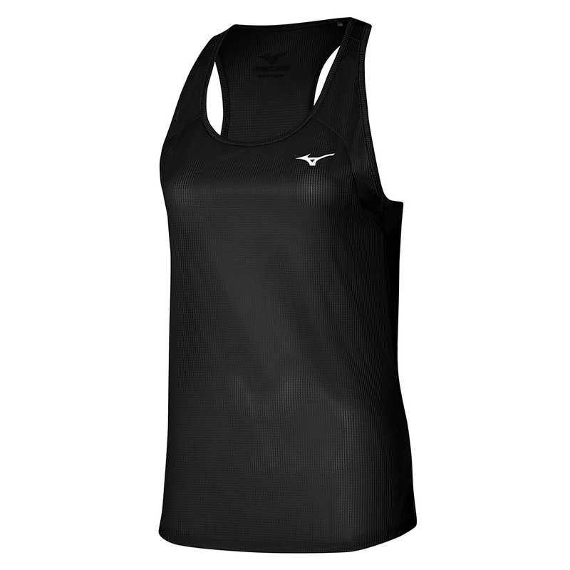 Black Women\'s Mizuno Dryaeroflow Tanks | PEC275493