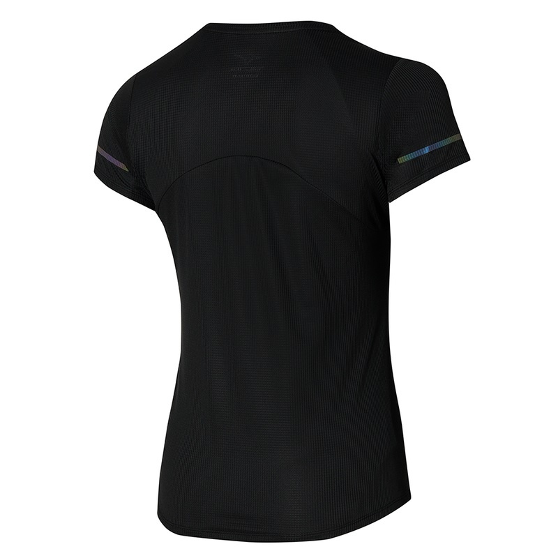 Black Women's Mizuno Dryaeroflow Tee T Shirts | GTK910546