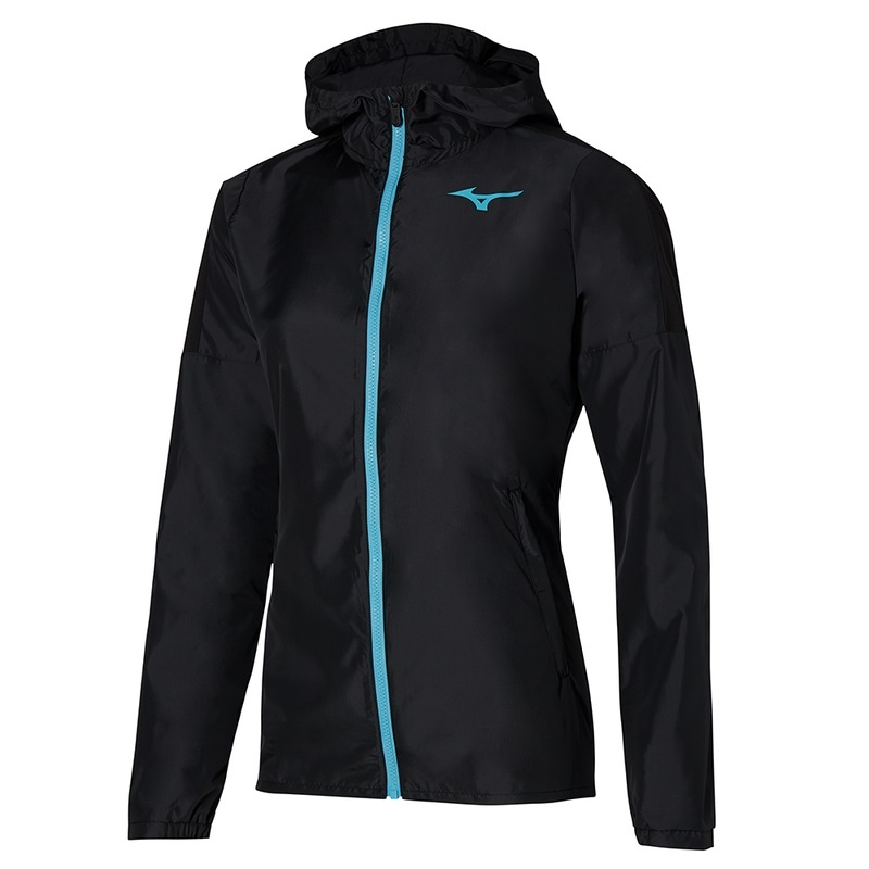 Black Women\'s Mizuno Hoody Jackets | KDX095283