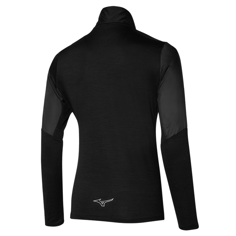 Black Women's Mizuno Hybrid LS HZ Tops | YPW314856