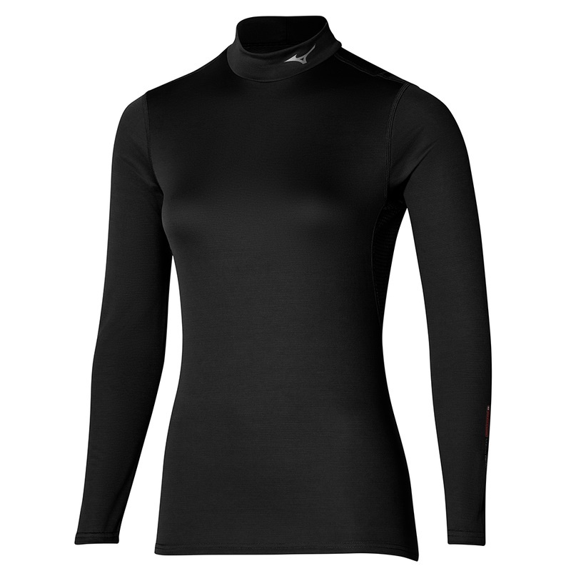 Black Women\'s Mizuno Mid Weight High Neck Tops | DEJ681952