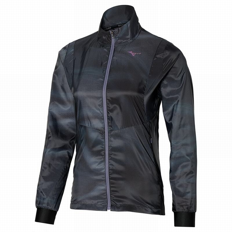 Black Women\'s Mizuno Premium Aero Jackets | AUW045613